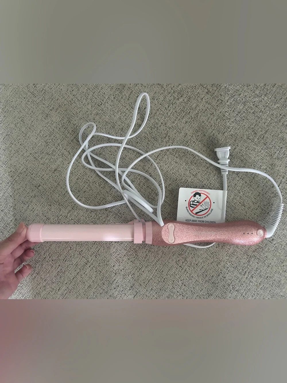 Pink Glitter Curling Wand- Beachwaver B1